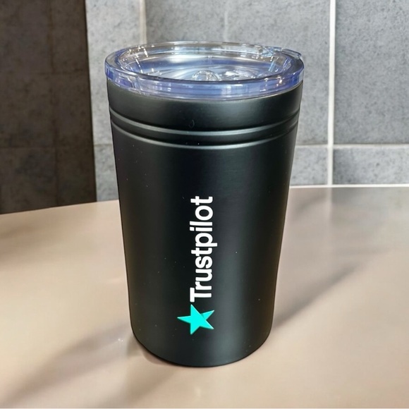 Trustpilot Small Tumbler sr of 2 Black Coffee Tea Cup Gift New - Picture 10 of 11